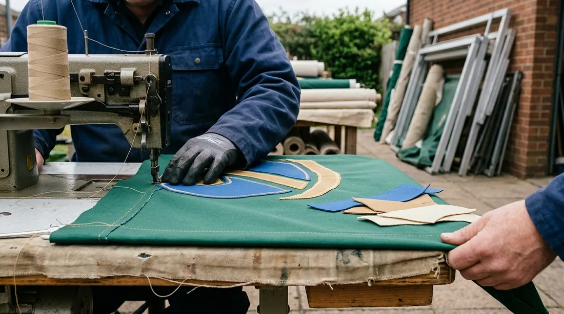 Painted, heat-applied vinyl, or sewn appliqué copy and logos — Baton Rouge, LA